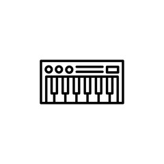 piano iconVector illustration in black