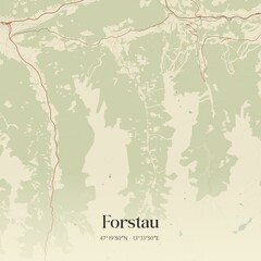 Vintage map of Forstau, Austria.