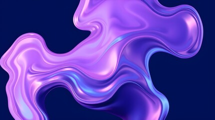 Obraz premium The image features a series of abstract, fluid shapes that resemble flowing liquid or fabric