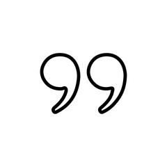 quote iconVector illustration in black
