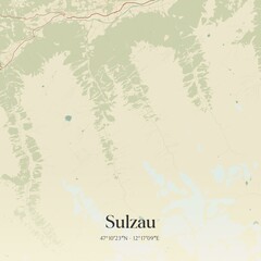 Obraz premium Vintage map of Sulzau, Austria.