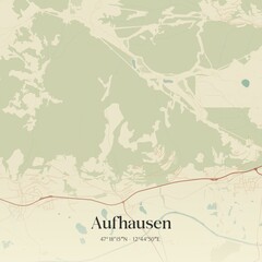 Vintage map of Aufhausen, Austria.