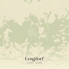 Obraz premium Vintage map of Lengdorf, Austria.
