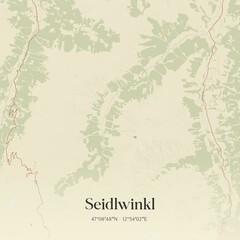 Obraz premium Vintage map of Seidlwinkl, Austria.