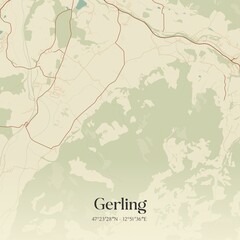 Obraz premium Vintage map of Gerling, Austria.