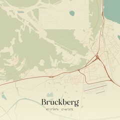 Vintage map of Bruckberg, Austria.