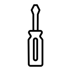 screw driver iconVector illustration in black