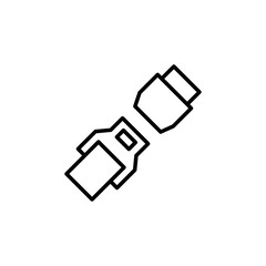 seat belt iconVector illustration in black