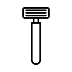 shaving razor iconVector illustration in black