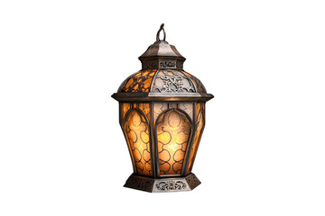 Fototapeta premium Glowing Ramadan Lantern Elegant Festive Decor Warm Light