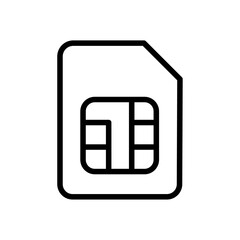 Obraz premium sim card icon Vector illustration in black