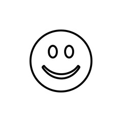 smile emoji iconVector illustration in black