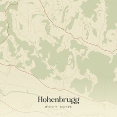 Vintage map of Hohenbrugg, Austria.