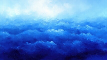Fototapeta premium Abstract blue landscape, painted clouds, digital art, background image