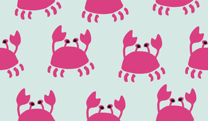 Cute crabs pattern background vector design