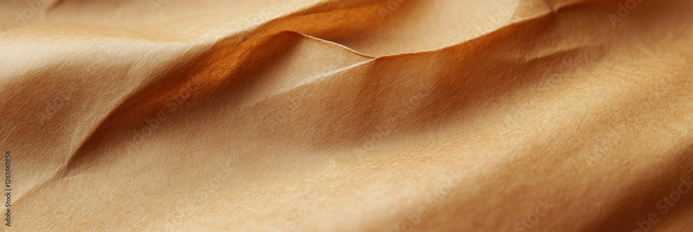Aufkleber light brown textured paper with short vertical fibers displaying unique waves and creases
