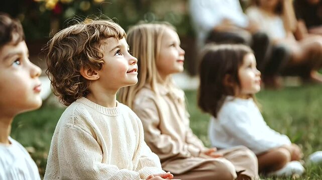 Children Learning About the Story of Jesus in Sunday School