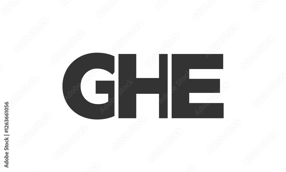 Fototapete ghe logo design template with strong and modern bold text. initial based vector logotype featuring s