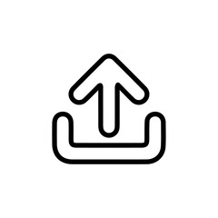 upload iconVector illustration in black