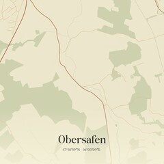 Obraz premium Vintage map of Obersafen, Austria.