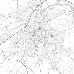 Luebeck monochrome city print for interior design