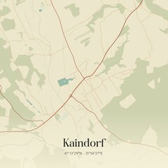 Vintage map of Kaindorf, Austria.