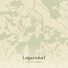 Vintage map of Loipersdorf, Austria.