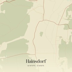 Vintage map of Hainsdorf, Austria.