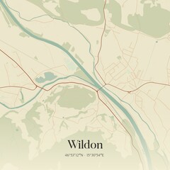 Vintage map of Wildon, Austria.