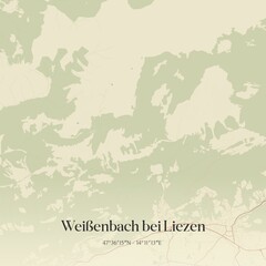 Obraz premium Vintage map of Weißenbach bei Liezen, Austria.