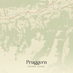 Vintage map of Pruggern, Austria.