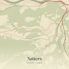 Vintage map of Natters, Austria.