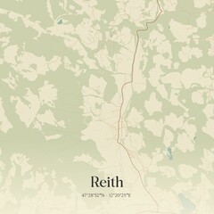 Vintage map of Reith, Austria.