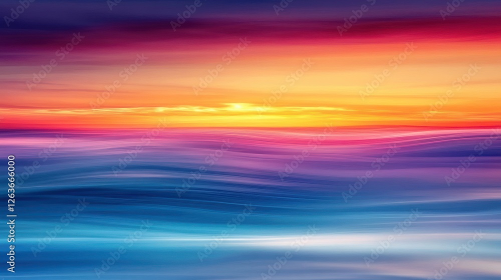 Poster abstract colorful gradient with waves and lines vibrant blur background design. nightfall. illustrat
