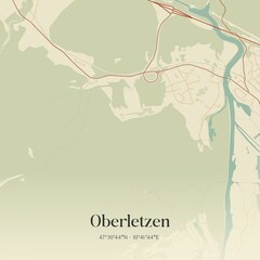 Obraz premium Vintage map of Oberletzen, Austria.