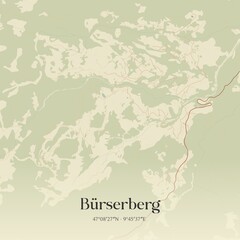 Obraz premium Vintage map of Bürserberg, Austria.