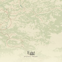 Vintage map of Egg, Austria.