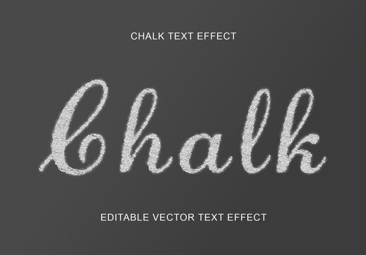 White Chalk Font Blackboard Sketchy Text Effect