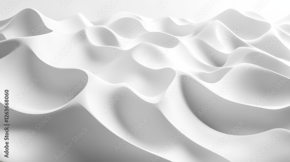 Poster 3d render of abstract waves background