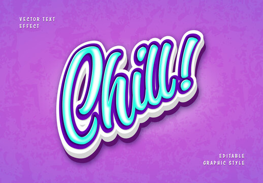 Blue And White Graffiti Font Playful Script Text Effect