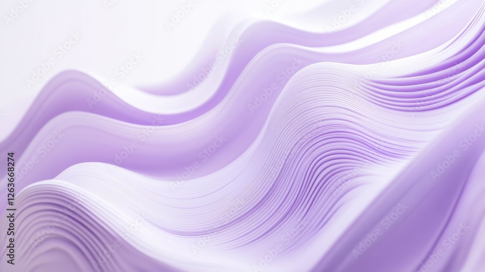 Aufkleber abstract purple and white wavy background with flowing lines and smooth gradient