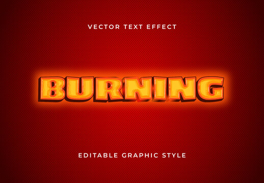 Orange And Red Burning Font Bold Glowing Text Effect