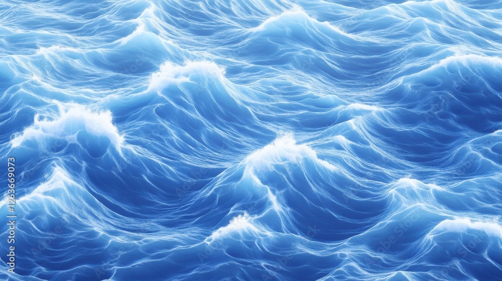 Poster abstract blue waves create a dynamic pattern