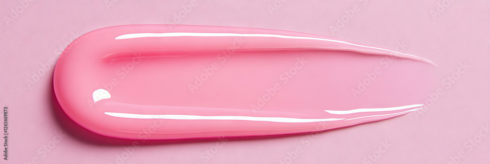 Poster smooth texture of light translucent pink gel with reflective surface and subtle shine