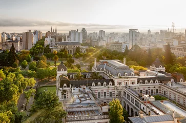 Gordijnen Panoramic view of San Martin Square and provincial government house in La Plata, a planned cit and capital of Buenos Aires province © Samponi