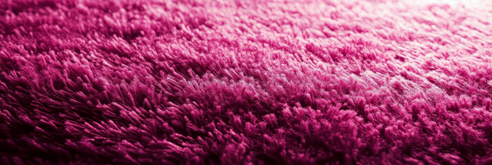 Fototapeta premium Vibrant magenta shag carpet showcasing a dense fine twisted pile texture in bright light