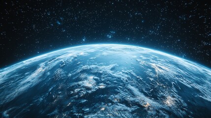 Fototapeta premium Breathtaking View of Earth from Space – Perfect for Branding & Digital Marketing