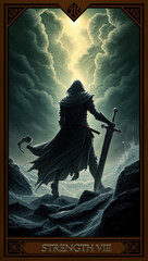 Obraz premium strength tarot card mobile wallpaper