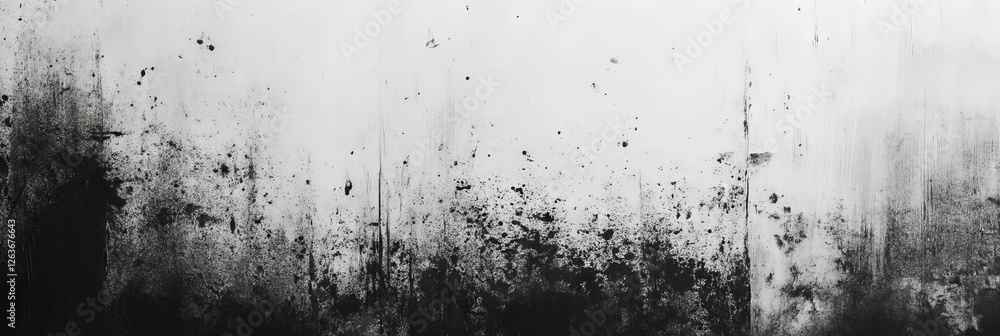 Poster mottled black and white texture showcasing blurred edges and a soft diffused effect
