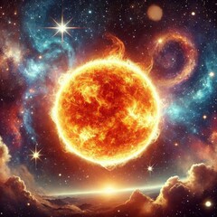 Obraz premium The Sun’s Majestic Power